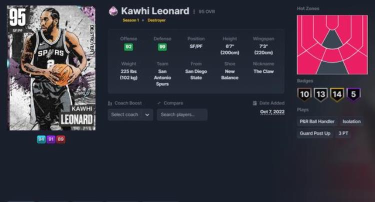 2K23破坏者新卡评测铁血硬汉加内特和防守大闸伦纳德