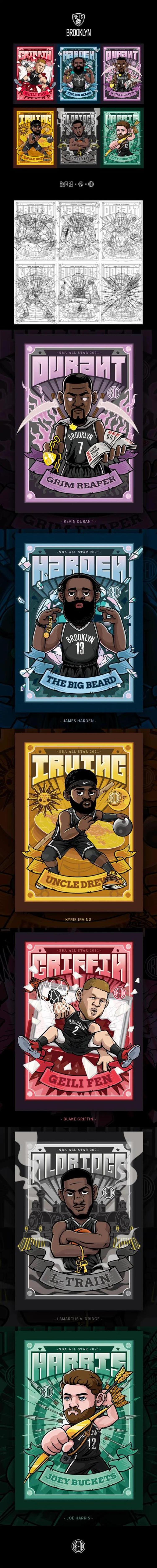 NBA球星插画「NBA球星原插画社兰特登哥」