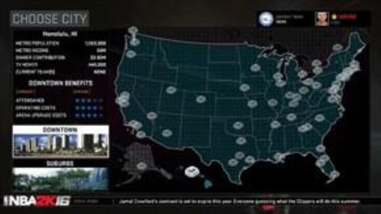 nba2k16怎么换球队「玩家可在NBA2K16中更换球队城市家乡球队诞生了」