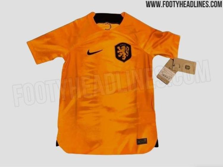 郁金香来了荷兰队世界杯主场球衣谍照激光橙为底色nike出品