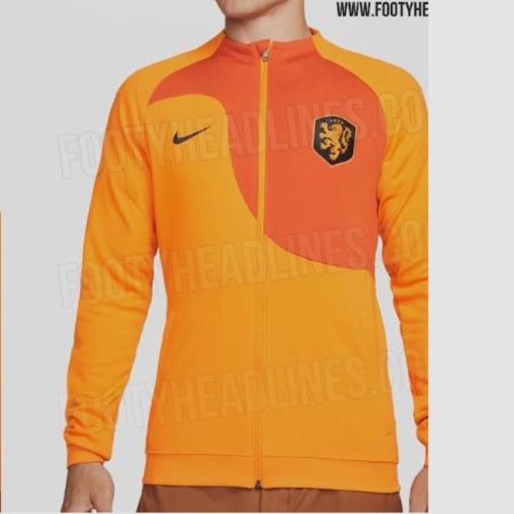 郁金香来了荷兰队世界杯主场球衣谍照激光橙为底色nike出品