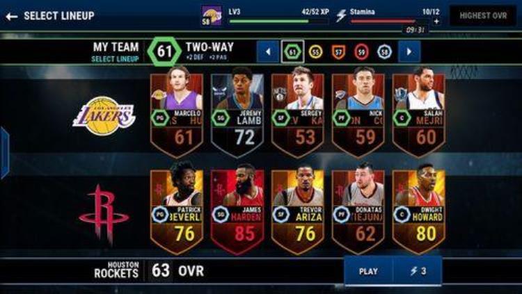 NBA梦幻球队「NBALIVE移动版评测梦幻球队由你搭配」