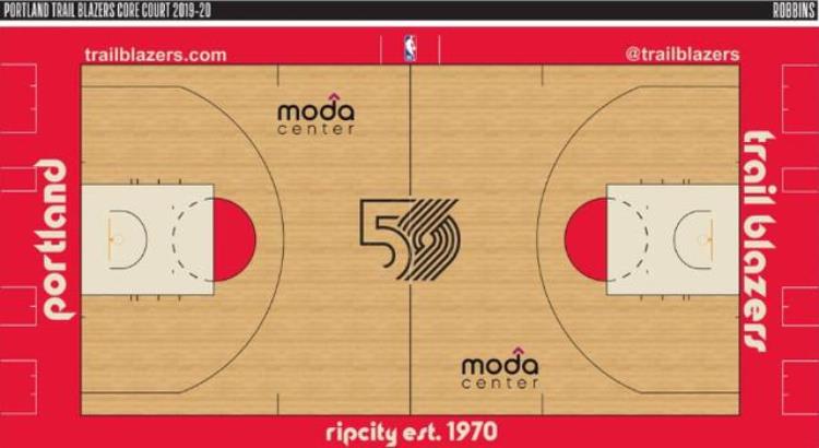 下赛季NBA各队球场设计图曝光猛龙复古非常经典骑士50周年