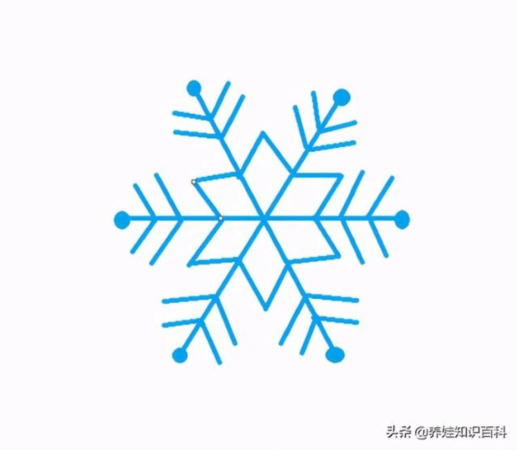 画雪花怎么画呢「雪花怎么画按照这个画法蓝色可爱的雪花就画出来了快学学吧」