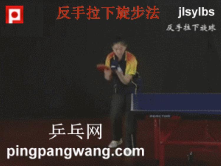 牛剑峰乒乓球步法教学反手拉下旋步法