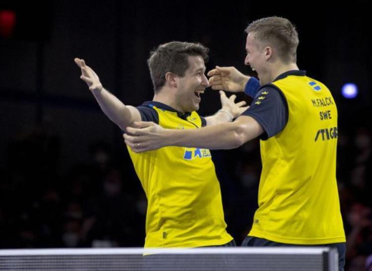 瑞典男子乒乓球队卡尔松「世乒赛瑞典组合卡尔松/法尔克夺得男双冠军」