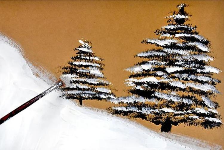 冰雪儿童画冰雪画教程「儿童画教程邂逅一场冬日的冰雪奇缘难忘的一次滑雪」