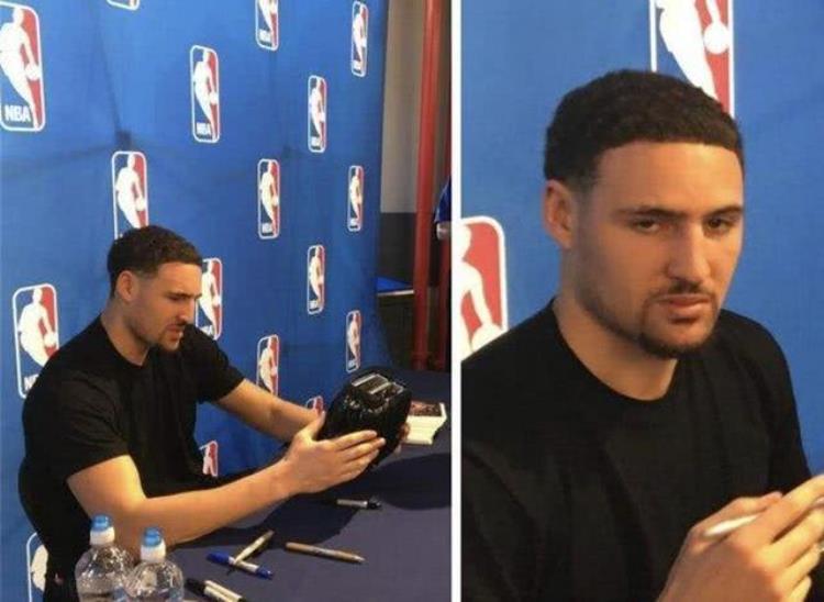 NBA球星签名能在哪签戈贝尔签在球迷脑门上克莱签名遇面包机