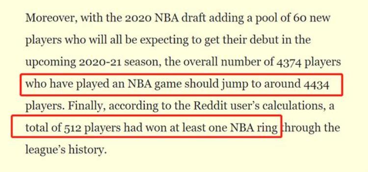 NBA至今75年共有多少球员又有多少人夺冠美媒给出答案