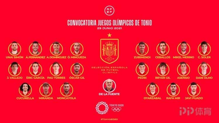 西班牙奥运会男足阵容「西班牙奥运会男足大名单阿森西奥佩德里领衔拉莫斯落选」