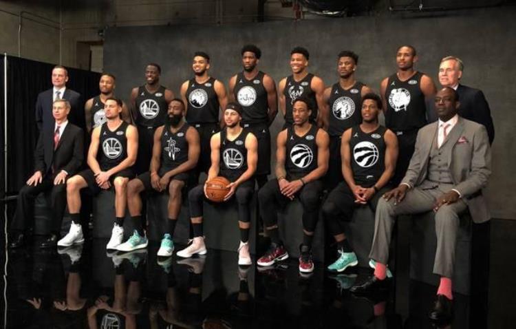 历届NBA全明星合影「最全NBA历届全明星合影心血整理致敬青春回忆满满」
