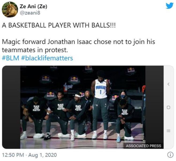 新星艾萨克成首个奏国歌时不下跪的NBA球员有人支持有人贬