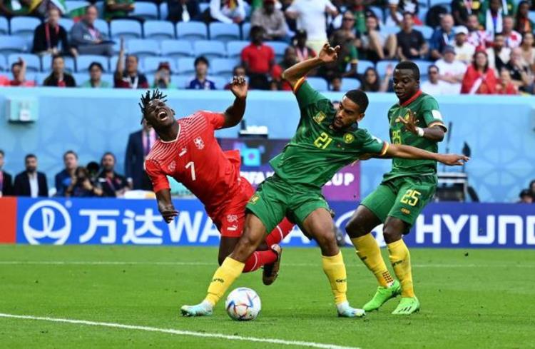 世界杯舒波莫廷失单刀恩博洛抽射破门瑞士队10喀麦隆队