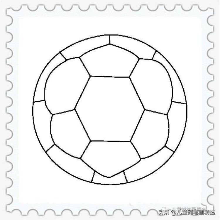 儿童简笔画足球怎么画「儿童简笔画精选体育如何画一个足球Football」