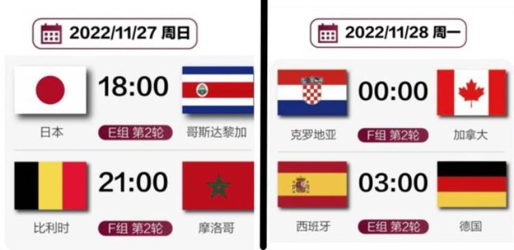 2021世界杯26日赛程「2022男足世界杯26日晚27日早赛程赛况赛果」