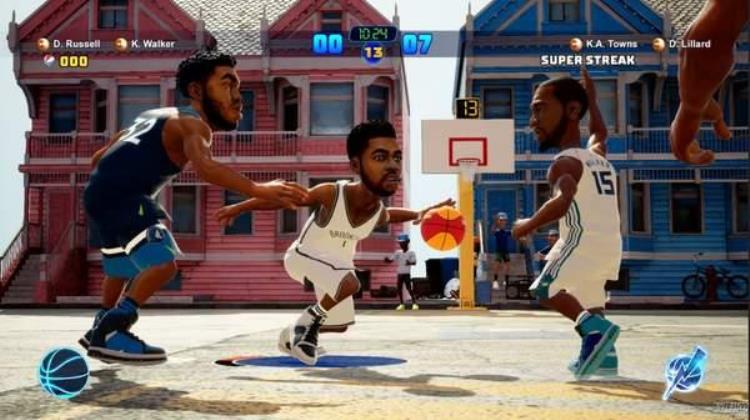 nba2k欢乐竞技场2挑篮「NBA2K欢乐竞技场21016发售大头娃2v2街篮对战」