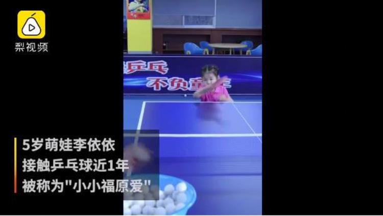 5岁女孩被称小小福原爱练习乒乓球被训哭我能坚持