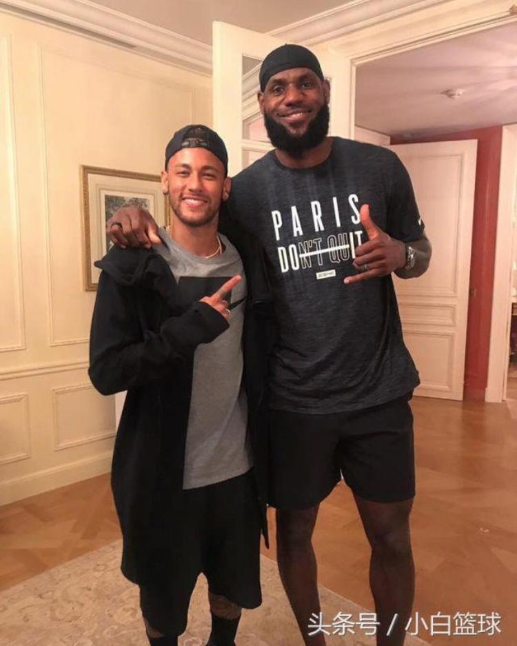 詹姆斯和姆巴佩合照「詹皇与内少姆巴佩合照2人显尴尬足坛球星与NBA球星合影差距太大」