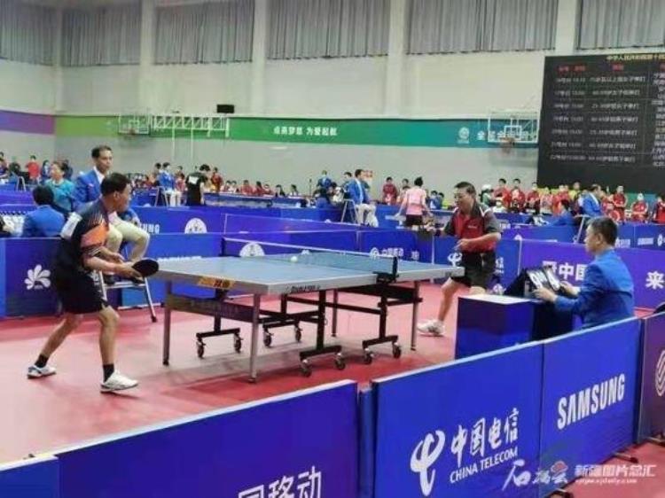 群众赛事乒乓球赛新疆老人获第六