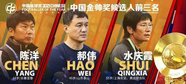 2021中国足球颁奖典礼即将举行郝伟金帅奖难度很大