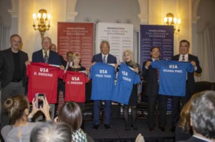中国驻纽约总领事黄屏总领事出席中美乒乓外交50周年纪念活动