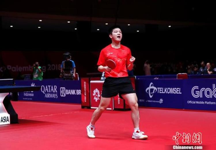 乒乓球世界杯团体赛中国男团3:1韩国豪取八连冠
